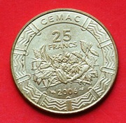 25  Franków  2006  r  -   Afryka Centralna   Rośliny  stan  !!!   