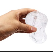 13cm męski Masturbator przezroczysta galaretka sztuczna pochwa z prawdziwą