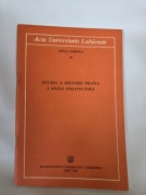 Studia z historii prawa i myśli politycznej