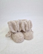 Buciki niemowlęce handmade z alpaki.