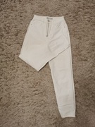 Białe spodnie, z wysokim stanem, XS