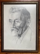 Duży rysunek - portret mężczyzny - H. Titsch 1925r