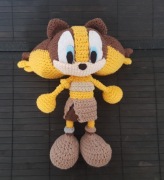 amigurumi Sonic Sticks na szydełku 18 cm