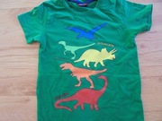Podkoszulka 122 zielona chłopiec dinozaur 6-7 lat