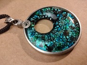 Medalion szkło artystyczne wyrafinowana oprawa!