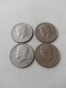 Half dollar,KENNEDY 1971D,1972,1972D,1974, 
