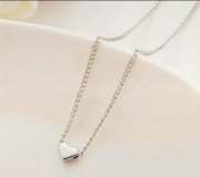 Posrebrzany Naszyjnik z Serduszkiem 