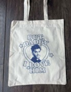 Torba bawełniana torebka tote bag bawełna Zayn Malik blue niebieska beż 