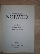 Myśli o Polsce i polakach  Cyprian Kamil Norwid
