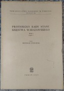 Protokoły Rady Stanu Księstwa Warszawskiego| Tom I. Tom II, Część 1 i 2.