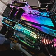 2x Gigabyte GeForce RTX 3090 AORUS Waterforce WB 24GB + MOSTEK NVLink