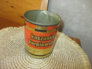 PUSZKA METALOWA OPAKOWANIE KASZANKA KURPIOWSKA LATA 70-PRL