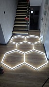 Lampa led hexagon / plaster miodu 244cm x 170cm do garażu, domu, detailing 