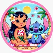 Opłatek na tort Stich napis gratis 