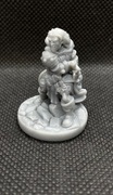 Wojownik człowiek z tarczą, figurka rpg druk 3d, podstawka 25 mm