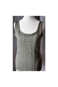 Top gorsetowy fason khaki przeszycia S