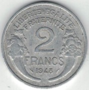 Francja Republika 2 franki francs 1948 B nr 1
