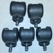 5 szt plastikowe czarne koła do podstawy, krzesła obrotowego.