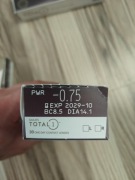 Soczewki jednodniowe dailies total 1 wada -0.75