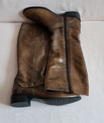 Skórzane kozaki Giorgio Venuti | jasny brąz | roz.40