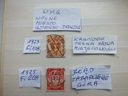2szt. znaczki Fi 108 , 208 BŁĄD WMG 1923r. Herb DANZIG Niemcy PMW Rzesza