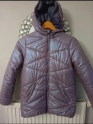 Kurtka puchowa pikowana zimowa  fioletowa błyszcząca Pepco