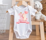 Body na roczek dla dziewczynki ubranko na roczek urodziny jednorozec rozowy