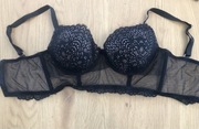 Intimissimi biustonosz bardotka 75 D czarny koronka