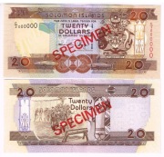 Wyspy Salomona 20 dol P-28 SPECIMEN UNC