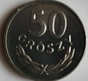 50 groszy PRL 1985r- piękny
