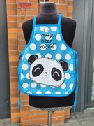 Fartuszek dziecięcy do przedszkola 3-7 lat 40x50cm panda kuchnia  