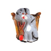 Figura Dekoracja Donica z psami