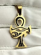NOWY Naszyjnik wisiorek Egipt Ankh stalowy ze stali nierdzewnej