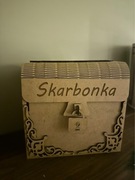Skarbonka wykonana z MDF