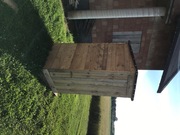 Wc drewniane z grubej dechy latryna 