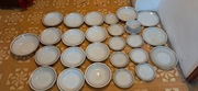 Serwis obiadowy Zastawa CHODZIEŻ 26 elementów Porcelana Deserowe PRL