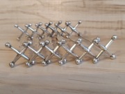 KOZIOŁKI POD SZTUĆCE SREBRO PRÓBA 800 AUSTRO-WĘGRY PRAGA 1872-1922r