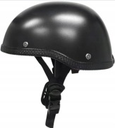 VISLONE Kask motocyklowy pół-jet, Czarny Matowy Kask ochronny 54-60 cm