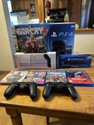 PlayStation 4  500GB + 4 gry, kamera, 2 pady i podstawka