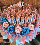 Bukiet z róż mydlanych i zdrapek 