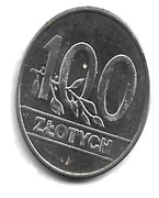 100 ZŁ  NOMINAŁ z 1990 r.   100N.90.