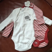 LUPILU Body niemowle 2szt 50/56 0-2m 100% bawełna 