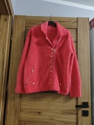 Piękny różowy sweter alpaka