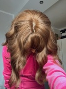 Peruka nowa jak naturalne ciemny blond fale bob gęste grzywka dla kobiet