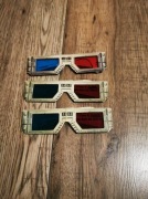 Zestaw 3 par starych okularów 3d do oglądania filmów