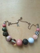 NASZYJNIK NA ŁAŃCUSZKU Z KORALIKAMI RETRO VINTAGE - NEXT