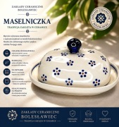 Maselniczka maselnica ceramika duża Bolesławiec Z.C.B.