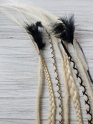 Dredy w gumce doczepy dredloki peruka warkoczyki zagęszczanie włosów treska