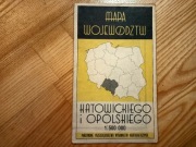 Mapa województw katowickiego i opolskiego 1: 500 000 z 1967