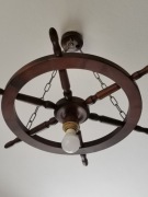 Lampa, zyrandol koło sterowe drewniane. Cudo! PROMOCJA